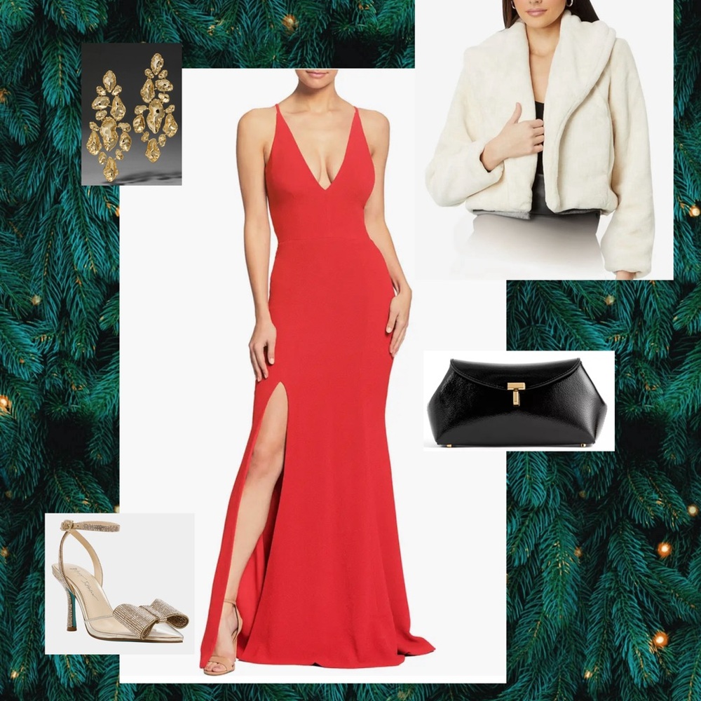 Dress the Population Red Evening Gown